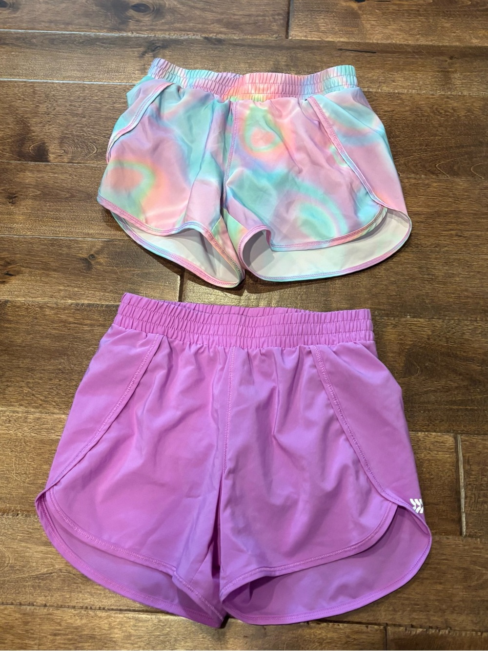 all in motion Girls' Athletic Shorts Set - Pink & Pastel Tie-Dye